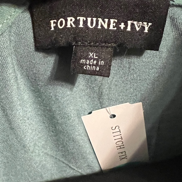 Fortune & Ivy Sea Green Short Sleeve Button Down XL - Picture 8 of 9